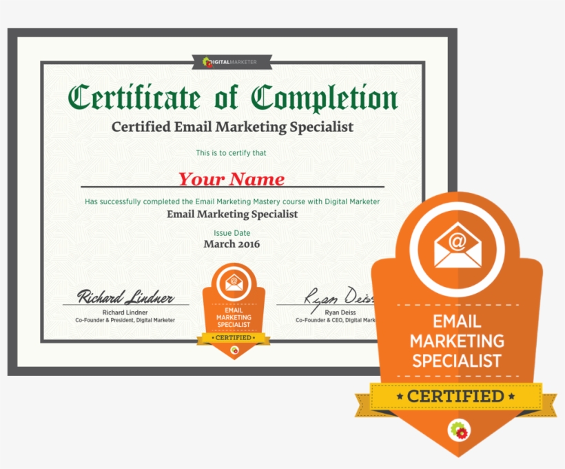 Email Marketing Specialist Badge - Certificate Of Completion Marketing Specialist, transparent png