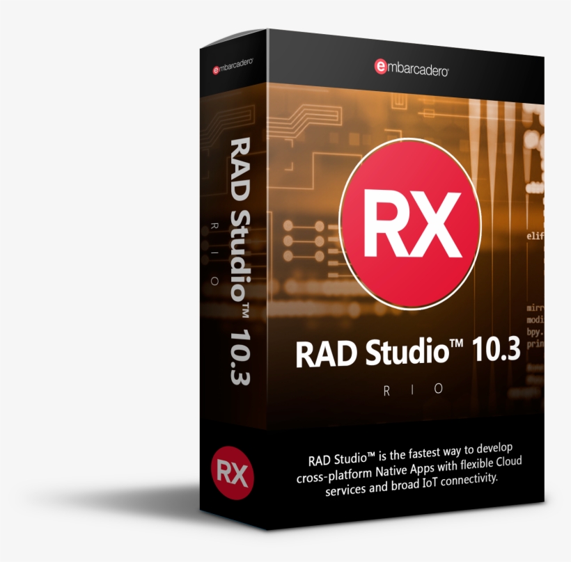 Product Box Mockup Rx Rio - Embarcadero Rad Studio 10.3, transparent png