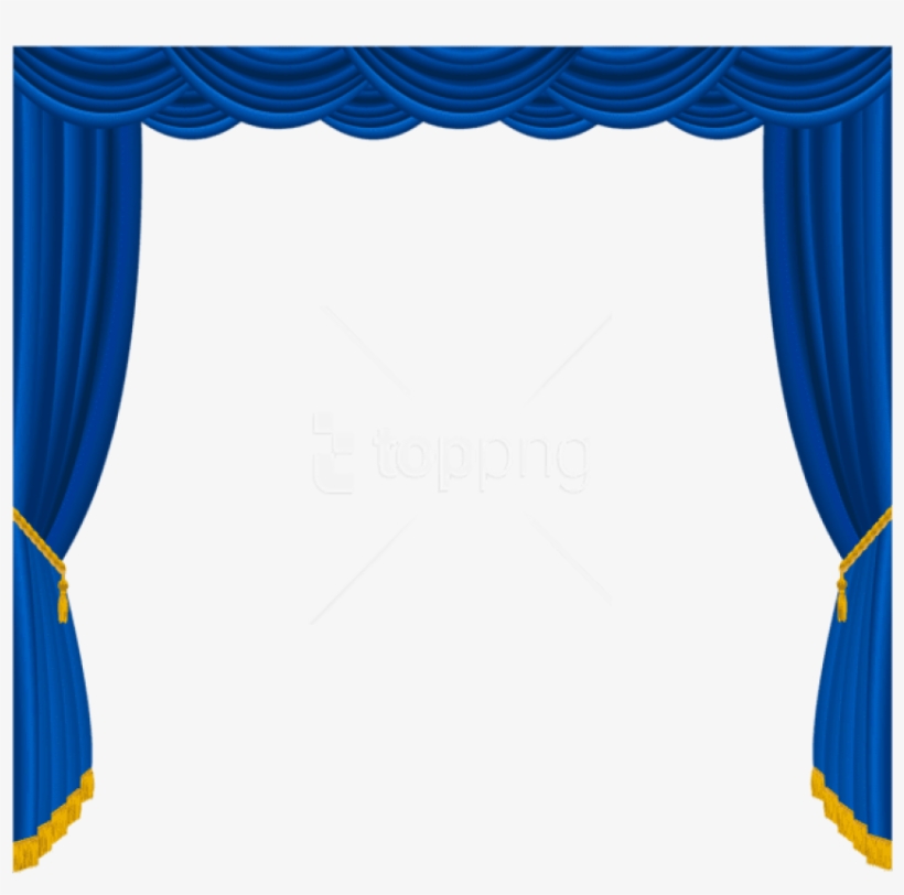 Free Png Download Transparent Blue Curtains Decor Clipart - Blue Stage Curtains Png, transparent png