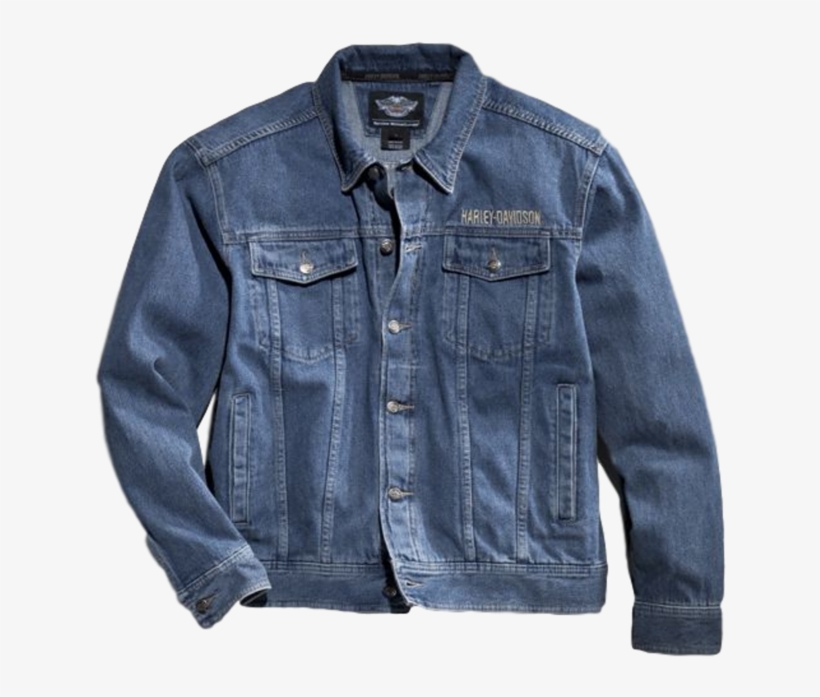 Men's Bar & Shield Logo Denim Jacket - Jacket, transparent png