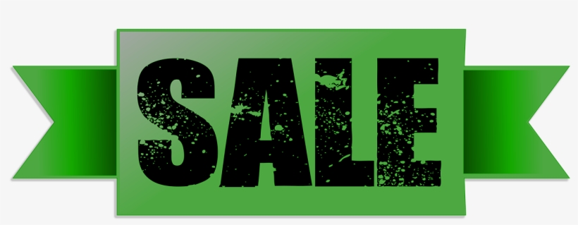 Green Banner Sale, transparent png
