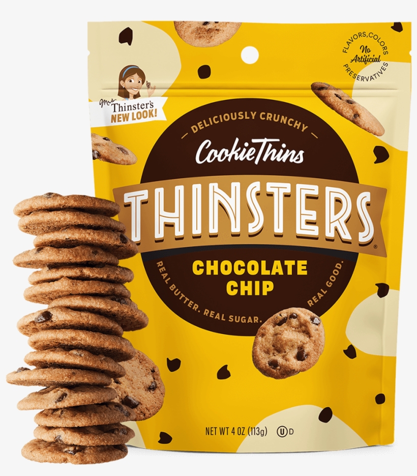 Chocolate Chip - Cookie Thins, transparent png