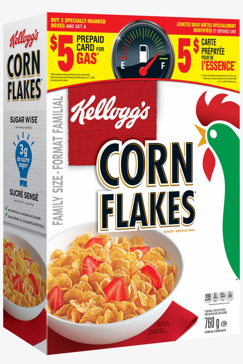Kellogg's Corn Flakes* Cereal 760g - Corn Flakes Cereal, transparent png