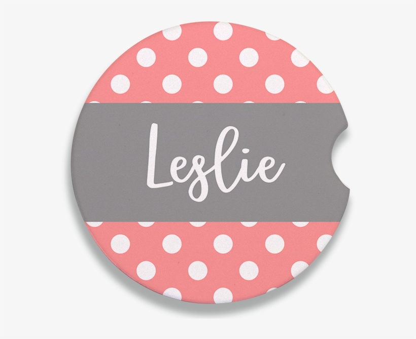 Polka Dot Sandstone Ceramic Car Coaster - Polka Dot, transparent png
