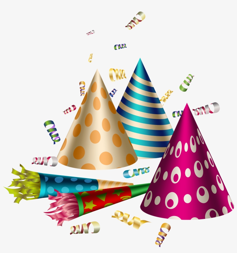 Birthday Clip Art Transprent Png Free Download Ⓒ - Party Hats And Horns, transparent png