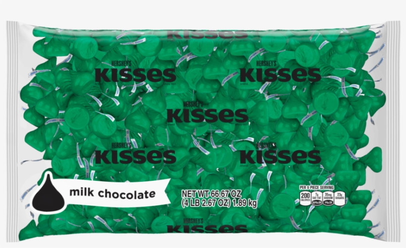 Hershey's Kisses Milk Chocolate With Dark Green Foil - Black Foiled Hersheys Kisses, transparent png