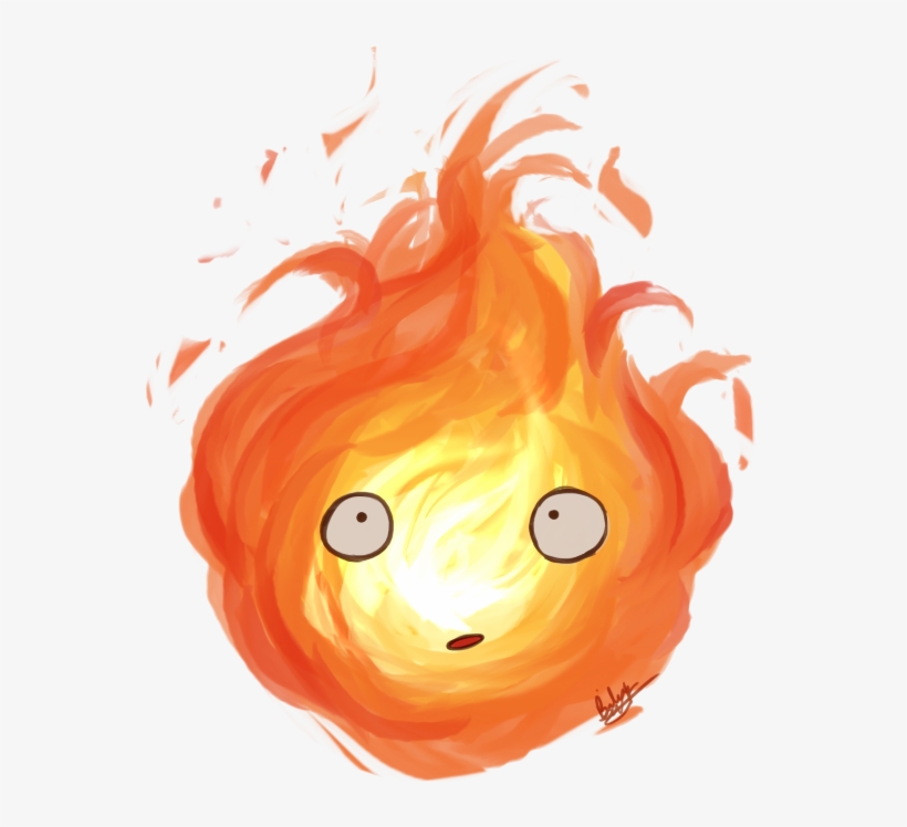 Calcifer By Blackdiamond13-d8na3df Howl's Moving Castle - Howls Moving Castle Png, transparent png