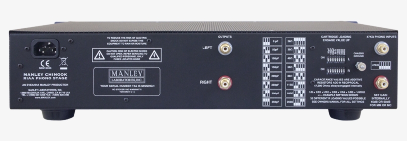 Manley Chinook Phono Stage Image1 Manley Chinook Phono, transparent png