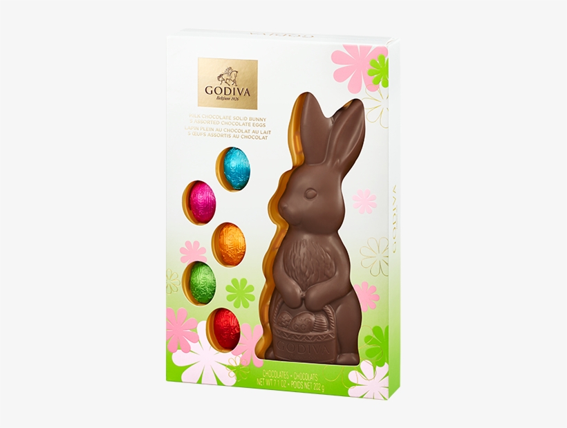 Milk Chocolate Bunny & 5 Chocolate Eggs - Chocolate, transparent png