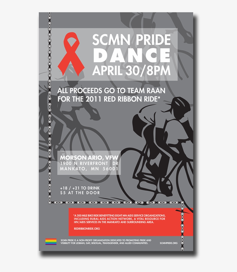 The Red Ribbon Ride Is A 300 Mile Ride Across Minnesota, - Bicycle Clip Art, transparent png