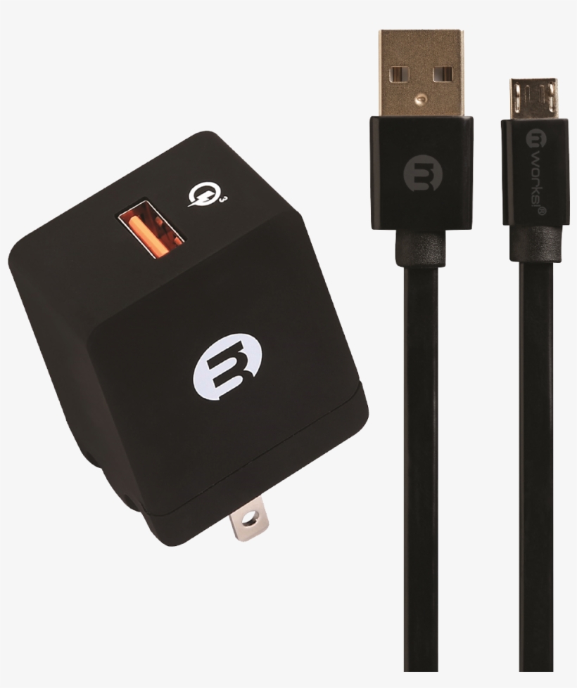 Quick Charge Single Port Home Charger With Micro Usb - Quick Charge, transparent png