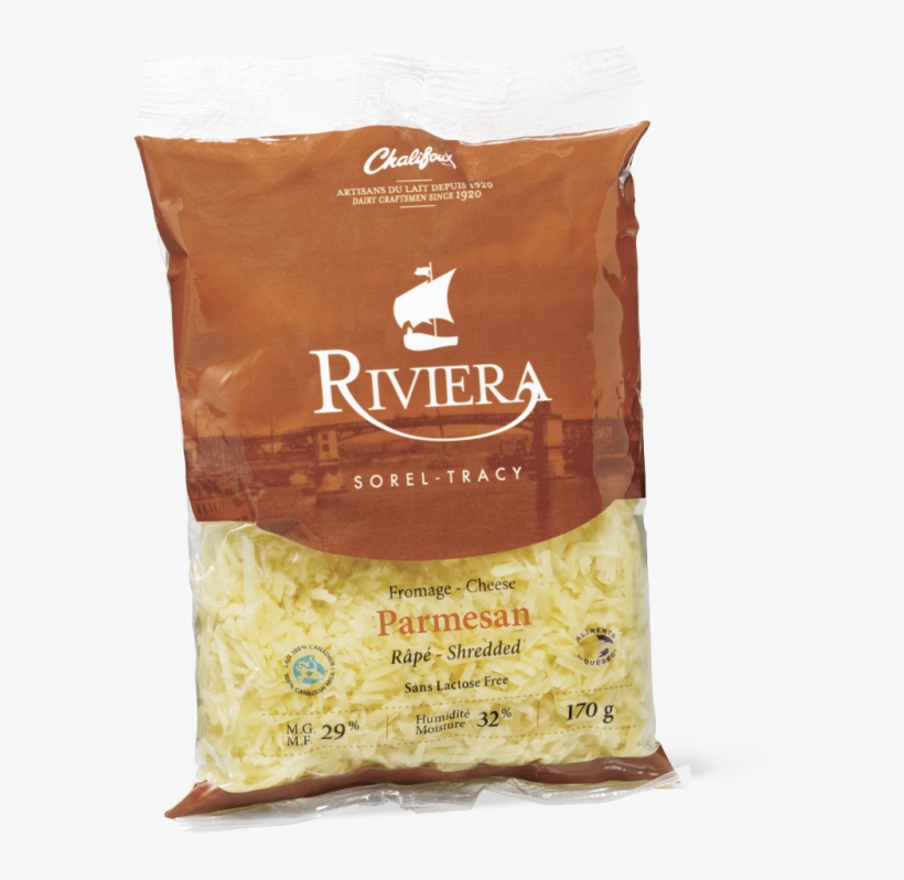 Riviera Shredded Parmesan Cheese - Fromage Riviera, transparent png