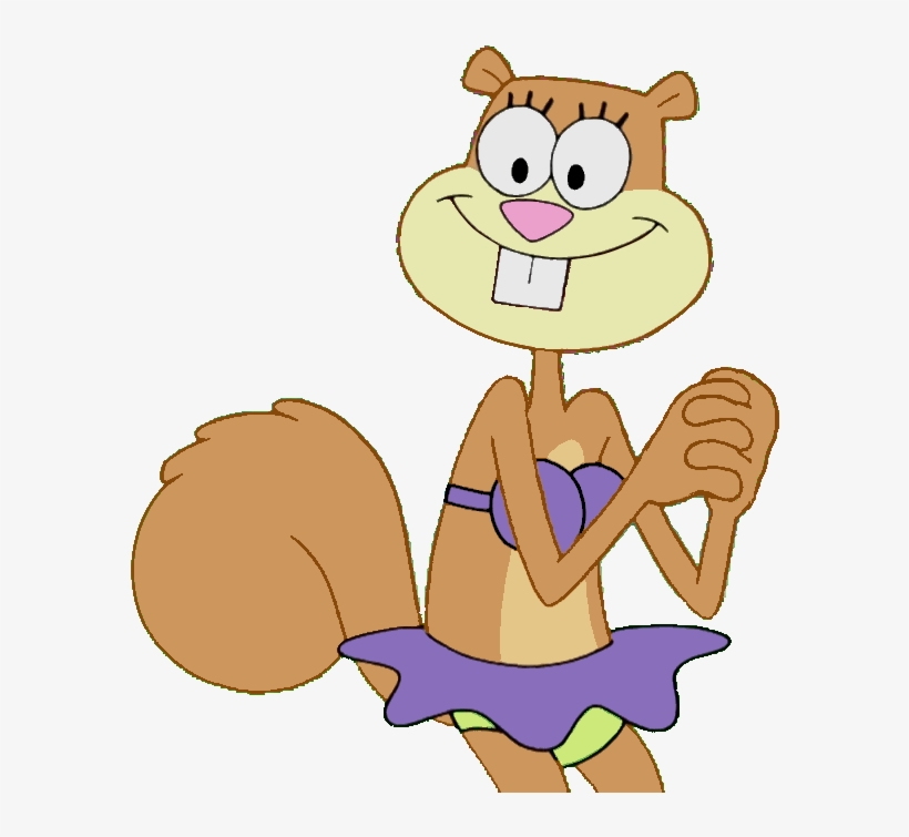 Sandy Excited By Seanklaskyn64 - Spongebob Squarepants Sandy Bikini, transparent png