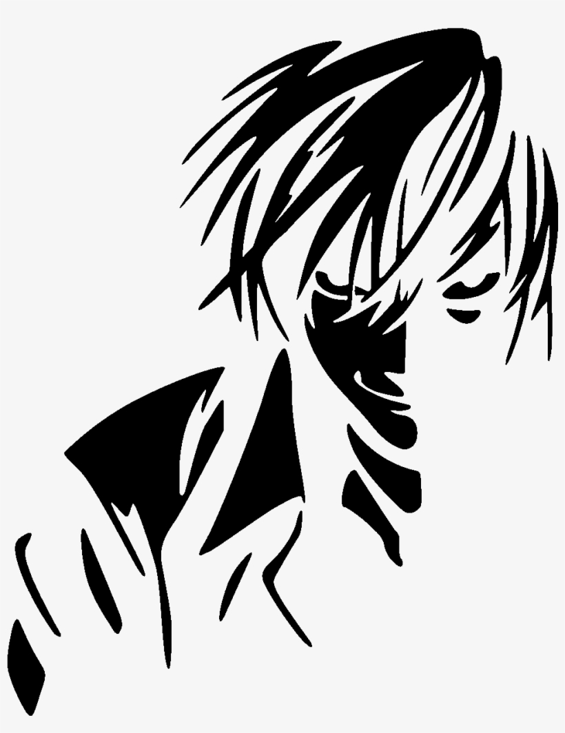 Stickers Muraux Pour Les Enfants - Death Note Noir Et Blanc, transparent png
