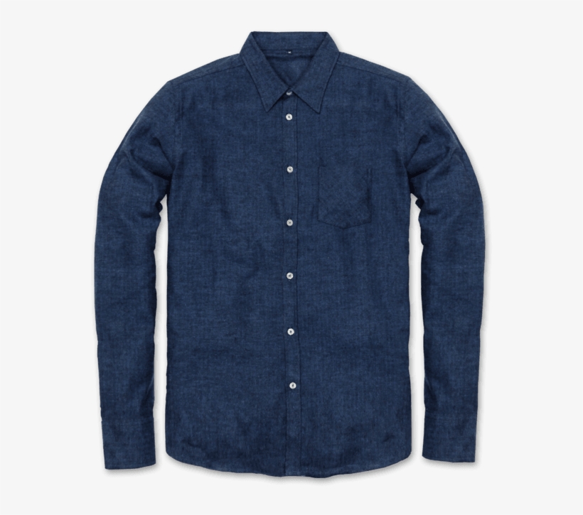 Sunspel Indigo Cotton Shirt, transparent png