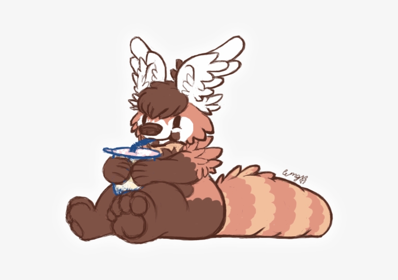 Wingy Enjoying His Bubble Tea - Cartoon, transparent png
