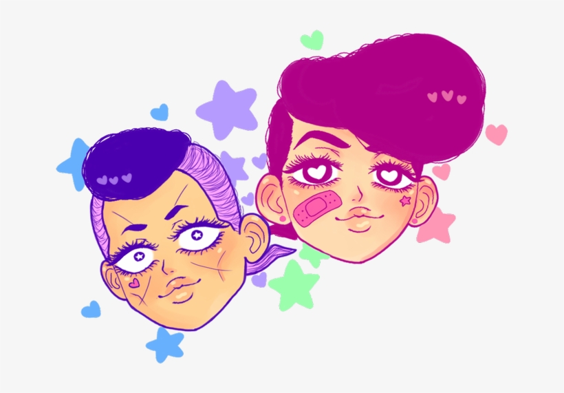 Colorful Josuke And Okuyasu Https - Illustration, transparent png