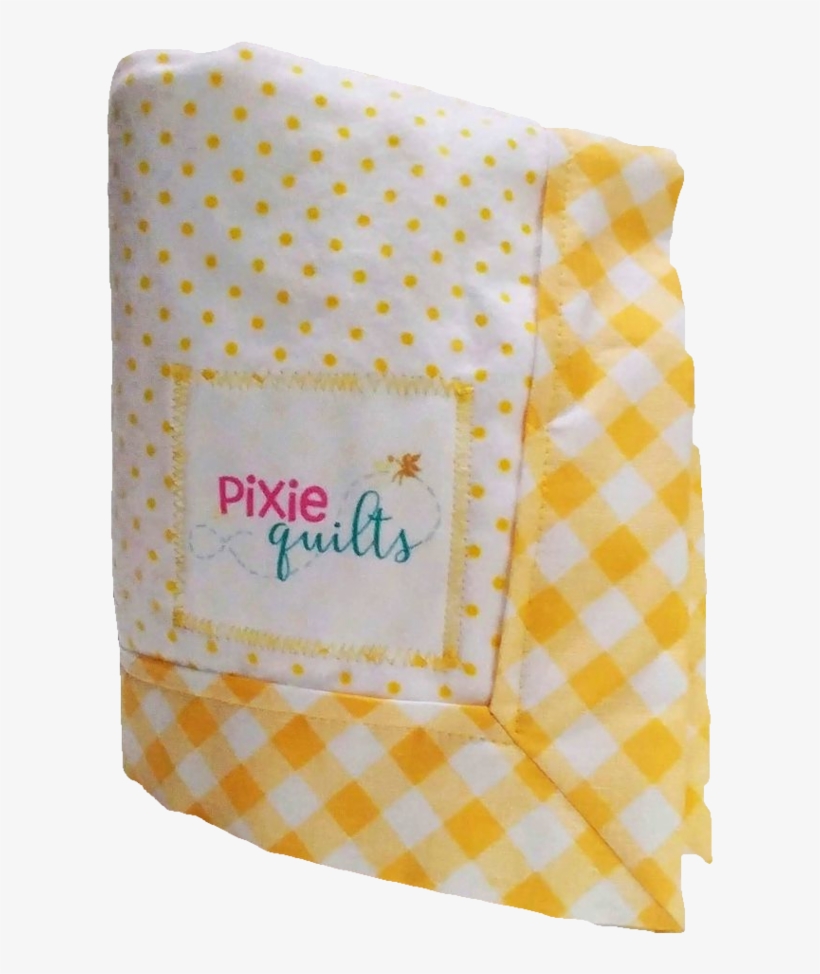 Baby Receiving Blanket Yellow Flannel Dots Gingham - Patchwork, transparent png