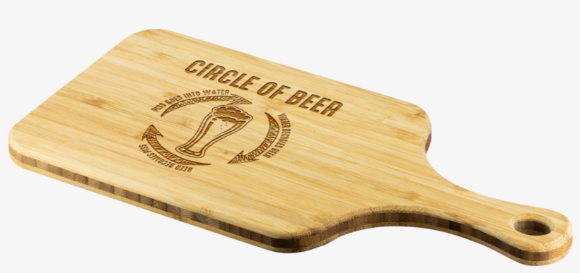 Circle Of Beer Wooden Cutting Board With Handle Wood - Cutting Board, transparent png