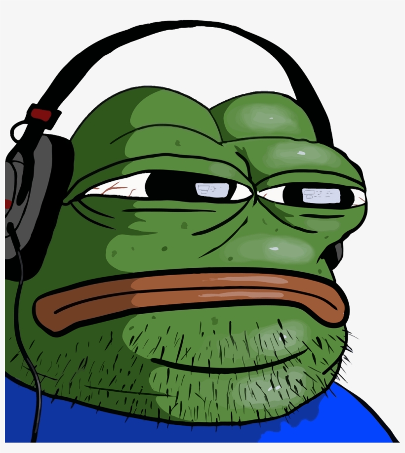 295kib, 1024x1096, Jaded Neckbeard Pepe - Gamer Pepe, transparent png