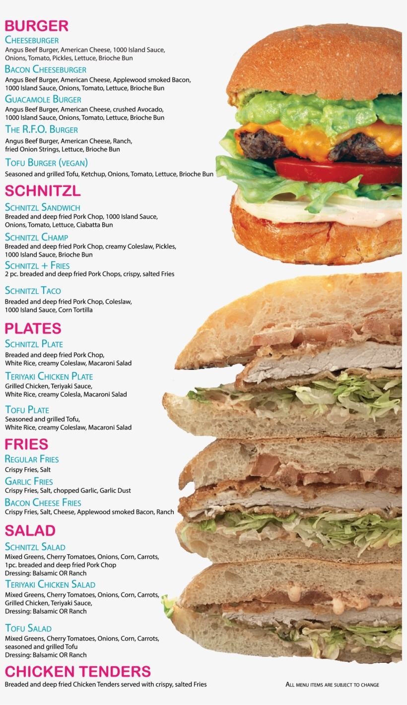 Menu - Fast Food, transparent png