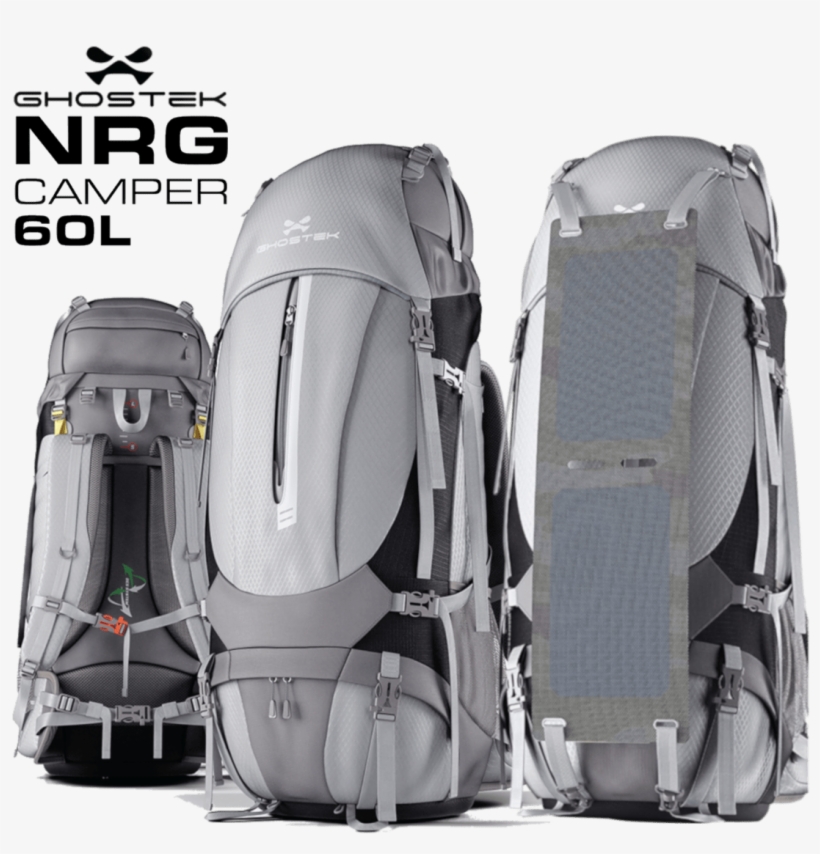 Ghostek Nrgcamper Solar Charging Backpack With 16,000mah - Backpack, transparent png