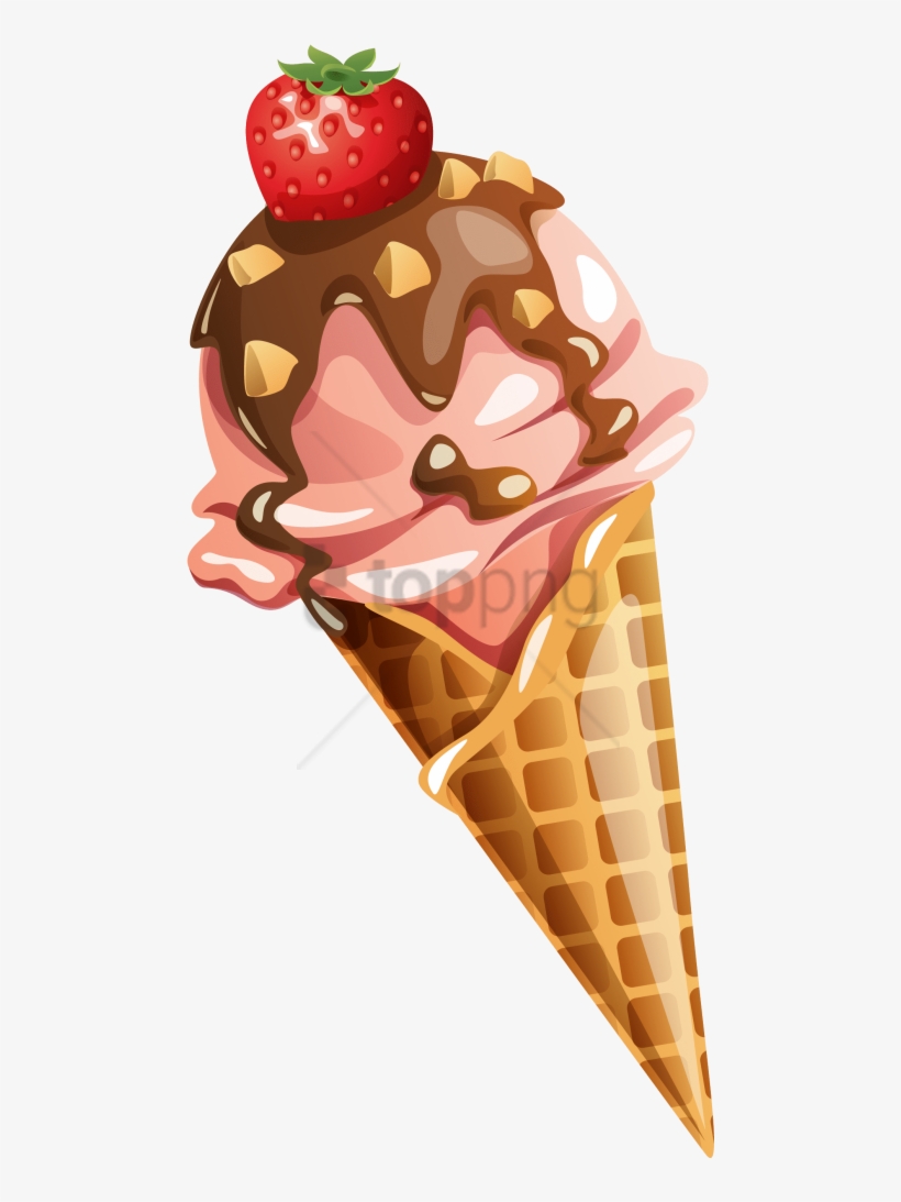 Free Png Ice Cream Frutti Di Bosco Euclidean Vector - Clipart Ice Cream In Hand, transparent png