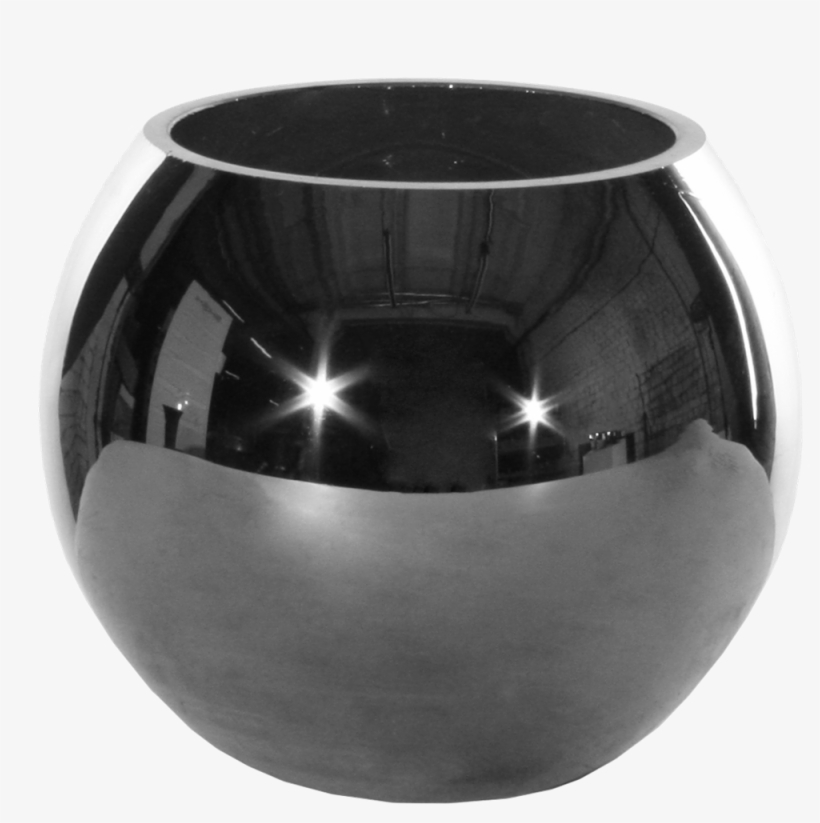 Vase Ball Dark Silver - Vase, transparent png
