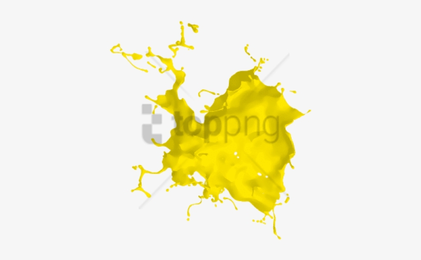 Free Png Yellow Paint Splash Png Png Image With Transparent - Flying Paint Picsart Png, transparent png