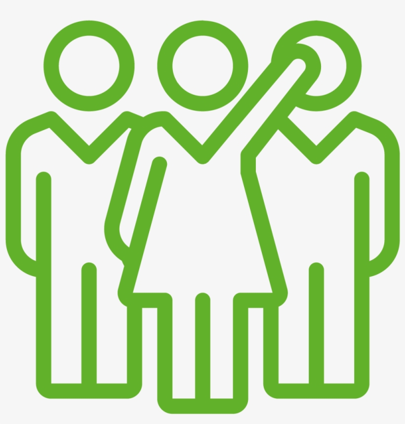 Strategy, Innovation And Impact Icon Of 3 People, One - Png Management Skills Icon, transparent png