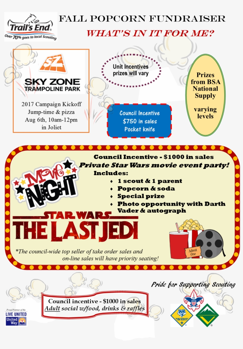 2017 Council Popcorn Kickoff - Cub Scout Popcorn Incentives, transparent png