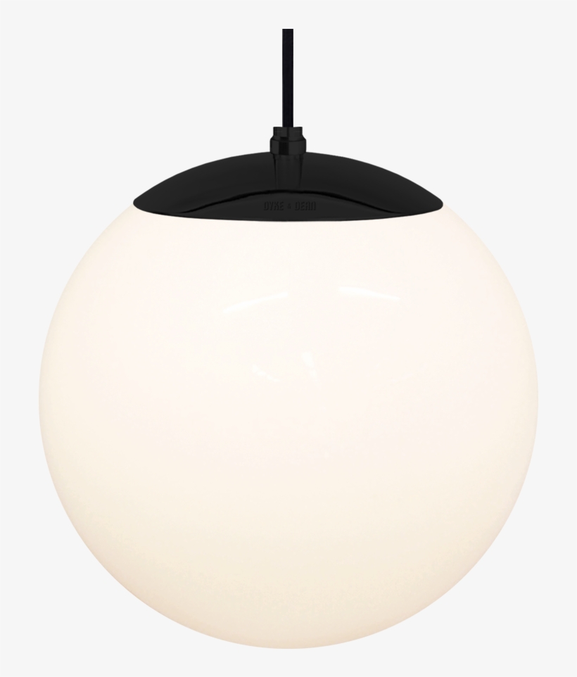 Opal Globe Pendant Black 300mm - Lampshade, transparent png