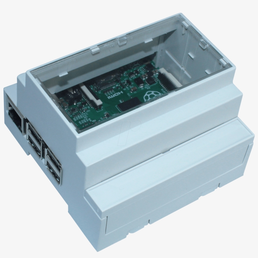 Gehäuse Für Raspberry Pi 3, Hutschiene, Grau/trans - Electronics, transparent png