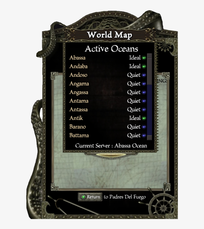 Servers Are The Different Areas In The Pirates Of The - Picture Frame, transparent png
