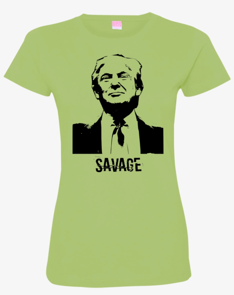 Women's Donald Trump Savage Lat Ladies' Fine Jersey - Shirt, transparent png