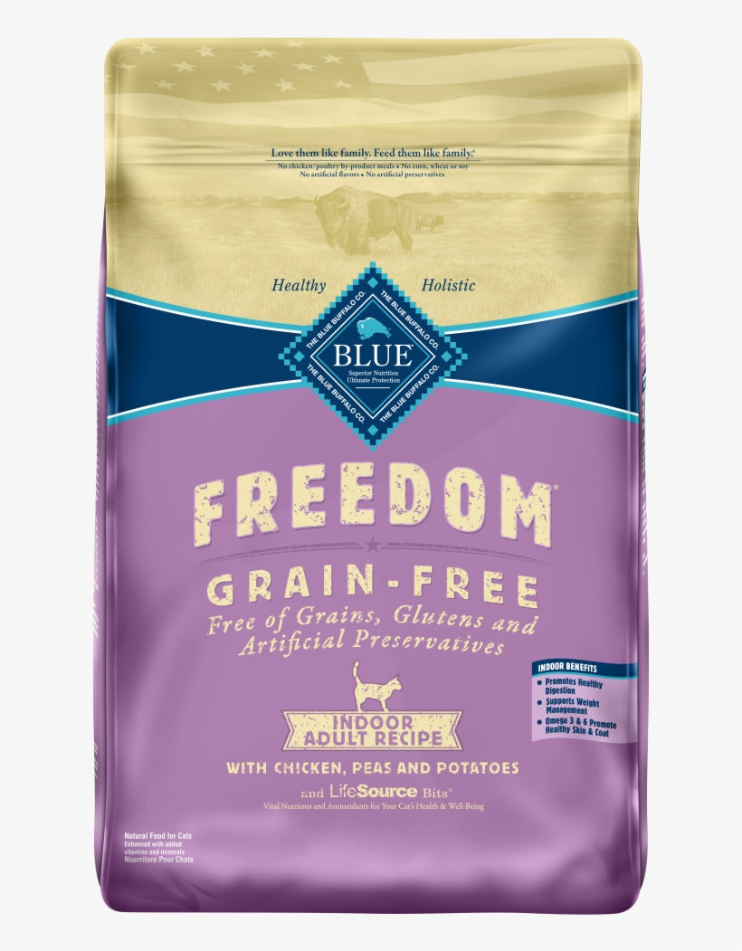 Blue Buffalo Freedom Grain Free Indoor Chicken Recipe - Blue Buffalo Indoor Grain Free, transparent png