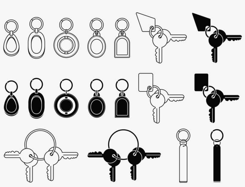 Keychain Square Icon, transparent png
