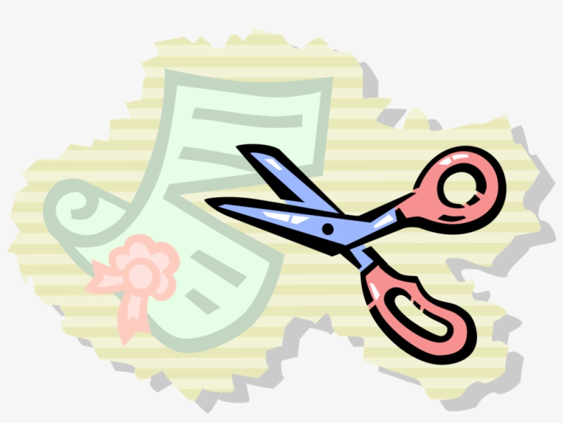 Vector Illustration Of Scissors Hand-operated Shearing - Illustration, transparent png