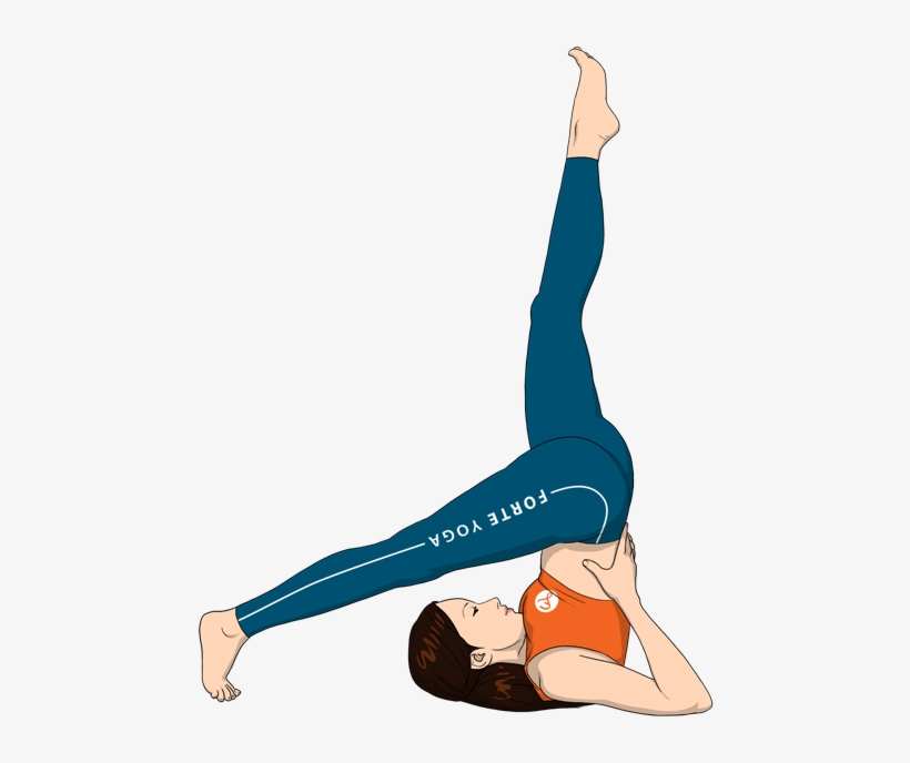 One Leg Supported Shoulderstand Yoga Pose Forte - Aerobic Exercise, transparent png