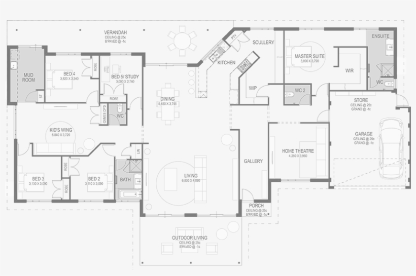 The Azalea Floorplan By Go Homes - Floor Plan, transparent png