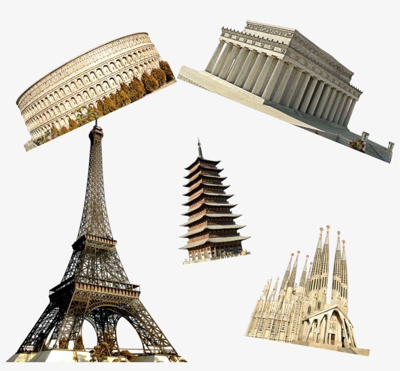 Landmark Buildings In France Png Image - Transparent Eiffel Tower Png, transparent png