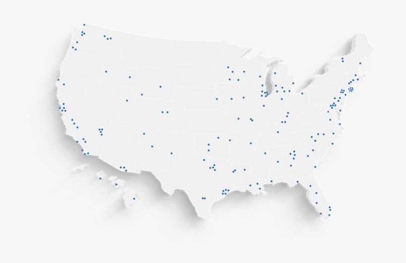 Map Of Brookfield Properties Retail Locations - Black Map Of Us, transparent png