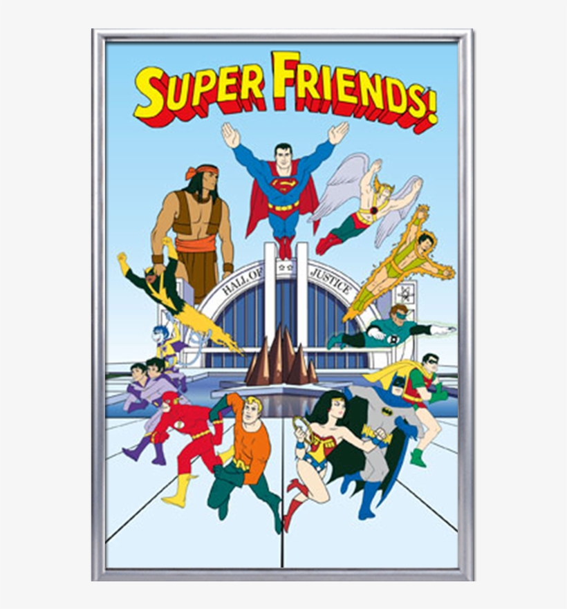 Deluxe Poster Frame Silver - Black Vulcan Super Friends, transparent png