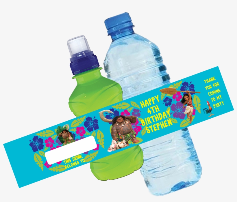 Moana Bottle Wrappers - Fortnite Party Drink Wraps, transparent png