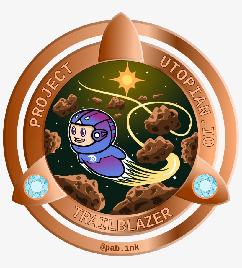 Badge Trailblazer Utopian - Illustration, transparent png