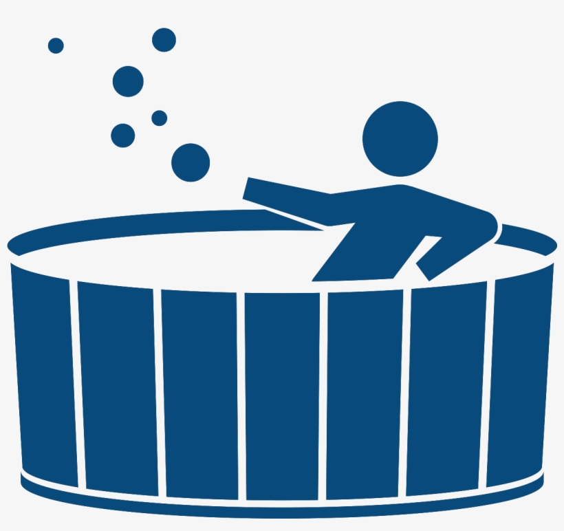 Compact Spas - Black And White Hot Tub Clip Art, transparent png