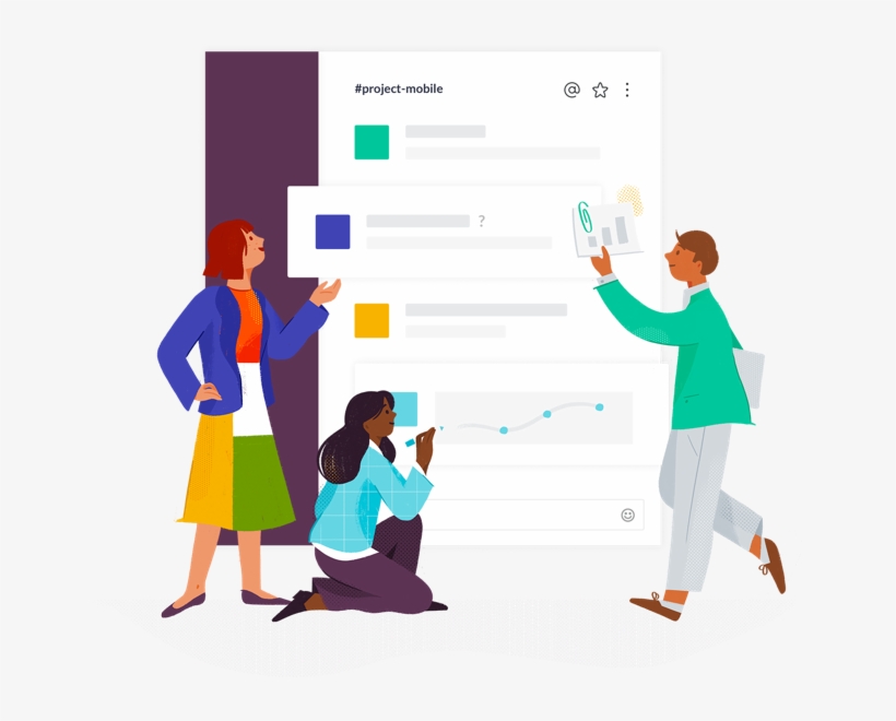 Embtel Solutions Project Mission - Slack Illustrations, transparent png