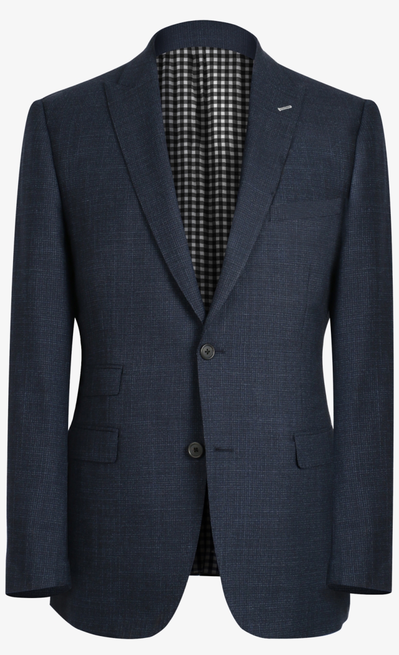 Navy With Blue Graph Check Suit Dresd - Formal Wear, transparent png
