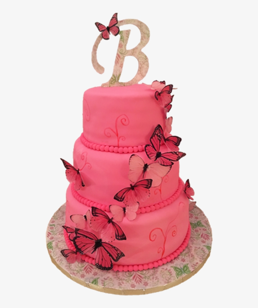 All Butterflies Are Hand Painted On Wafer Paper - All Butterfly Cake, transparent png