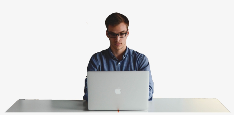 Man Work Laptop Png, transparent png